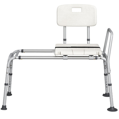 Sliding Tub Transfer Bench Adjustable Inside Bathtub Chair with Safety Belt