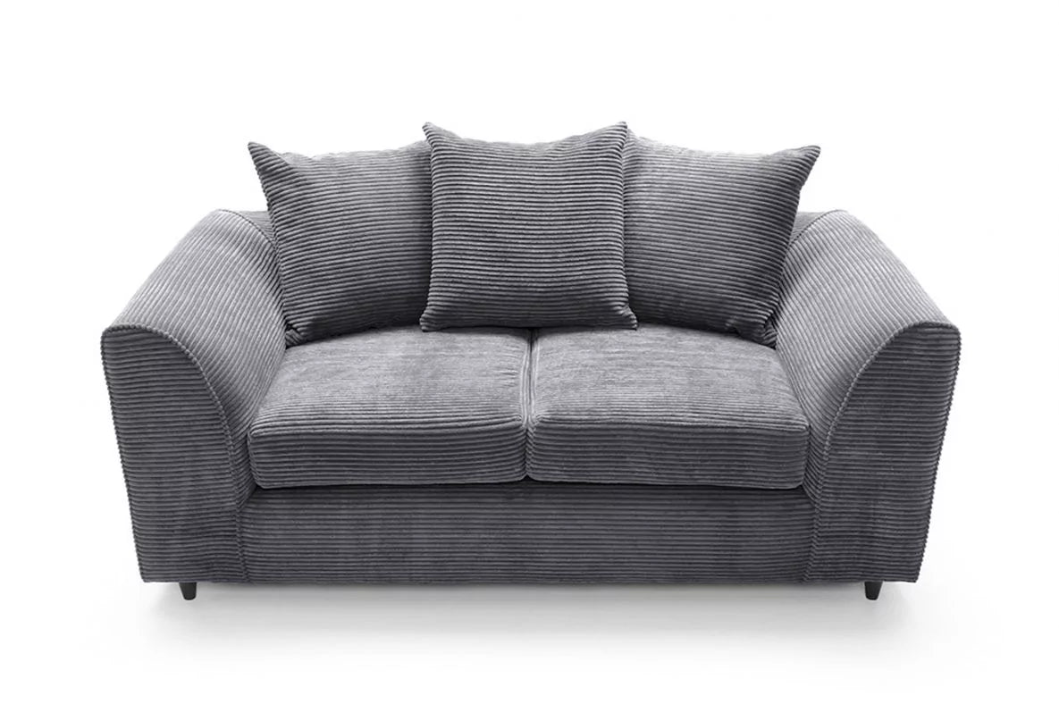 Jasmine Jumbo Cord 2 Seater Sofa - Grey