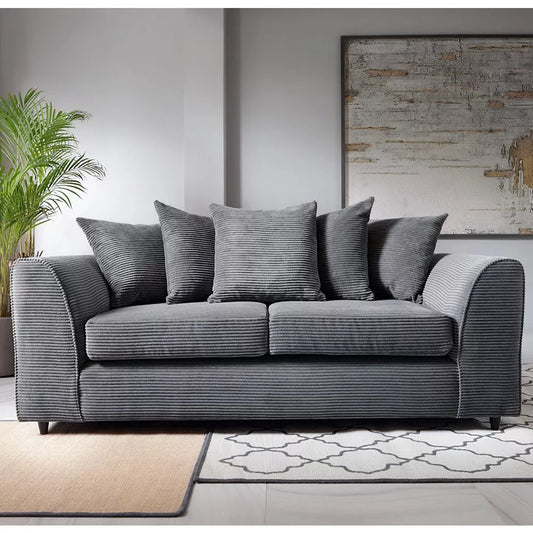 Jill Jumbo 3 Seater Sofa - Grey