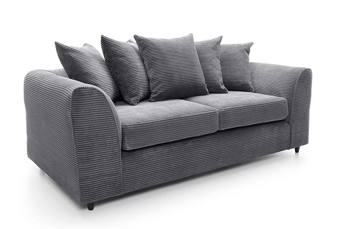 Jasmine Jumbo Cord 3 Seater Sofa - Grey