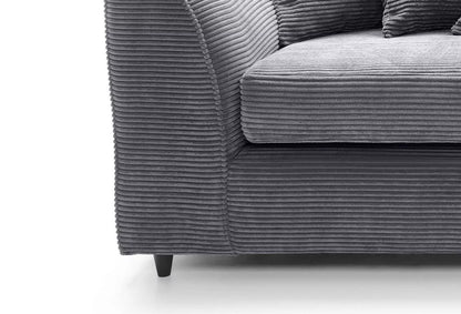 Jasmine Jumbo Cord 3 Seater Sofa - Grey