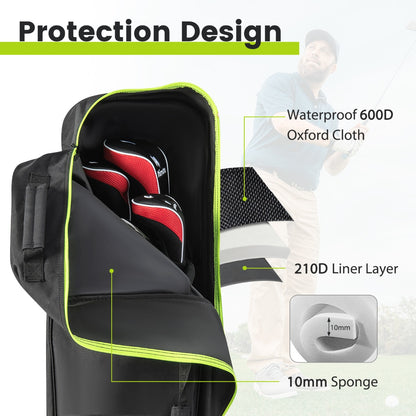 Soft-Sided Golf Travel Bag with Wheels