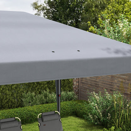 Outsunny Pop Up Gazebo 3 x 6m, składany namiot z baldachimem, regulowana wysokość markizy ślubnej z torbą transportową, szary