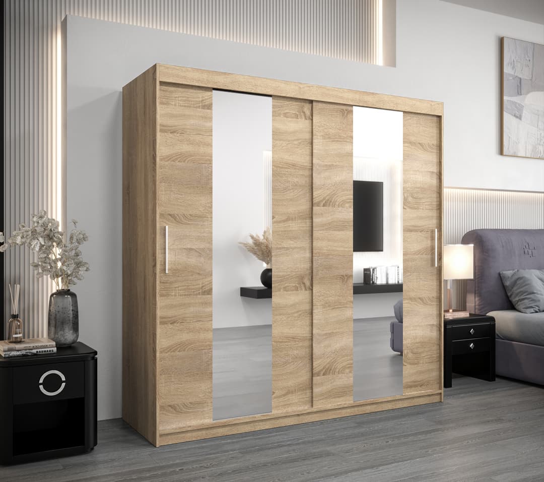 Pole Sliding Door Wardrobe 200cm