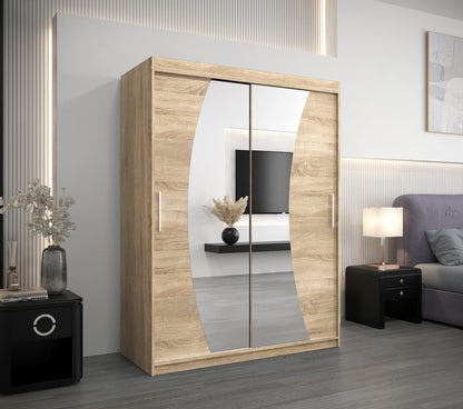 Wave Sliding Door Wardrobe 150cm