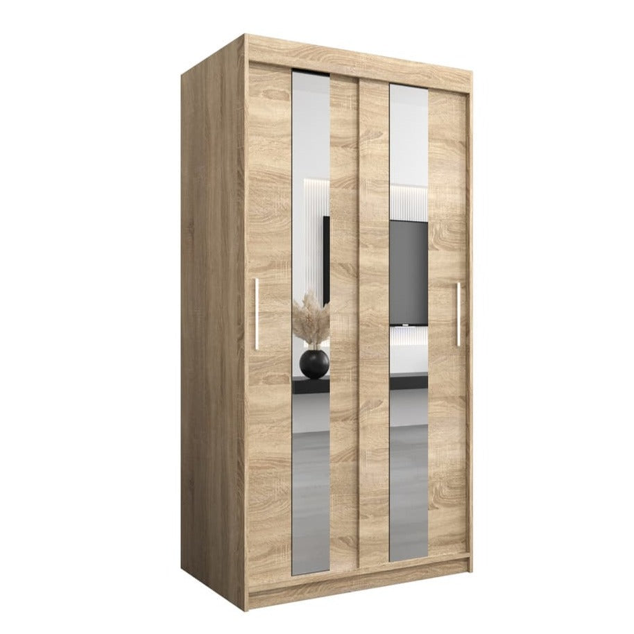 Pole Sliding Door Wardrobe 100cm