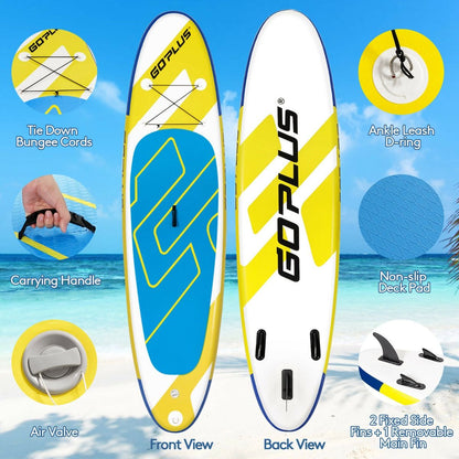 11FT Inflatable Stand Up Paddle Board with Hand Pump - Yellow + blue