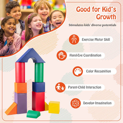 11 Piece Multicolored Foam Climbing &amp; Crawling Block Playset