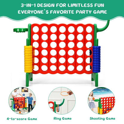 Giant Connect 4 Game Jumbo with 42 Rings-Green