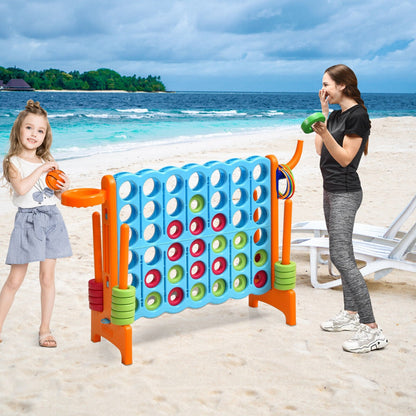 Giant Connect 4 Game Jumbo with 42 Rings-Orange