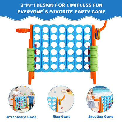 Giant Connect 4 Game Jumbo with 42 Rings-Orange