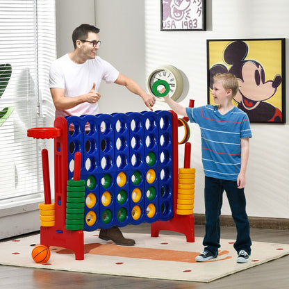 Giant Connect 4 Game Jumbo with 42 Rings-Red