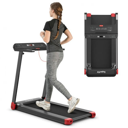 Folding Treadmill with APP Control and Bluetooth Speaker-Red