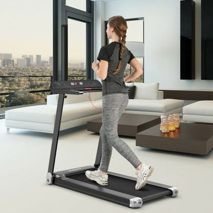Folding Treadmill with APP Control and Bluetooth Speaker-Silver