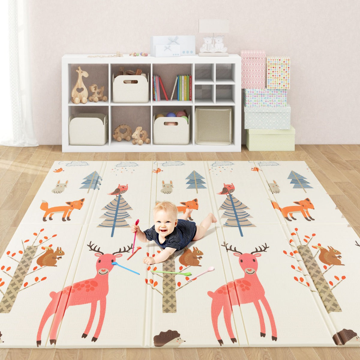 200 x 180 cm Extra Large Baby Floor Mat with Carry Bag-B