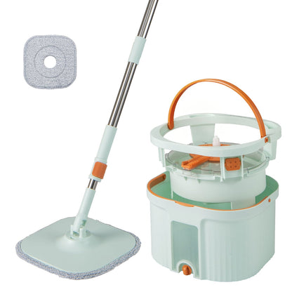 Spin Mop and Bucket Set Separation Dirty and Clean Water System-Green