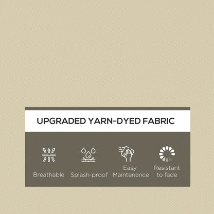 وسائد بديلة للمقعد مكونة من 4 قطع من Outsunny، مجموعة وسائد كرسي الفناء مع أربطة للأماكن الداخلية والخارجية، بيج