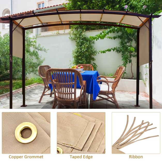 6.7 x 17 Feet Pergola Structure Universal Replacement Canopy Cover
