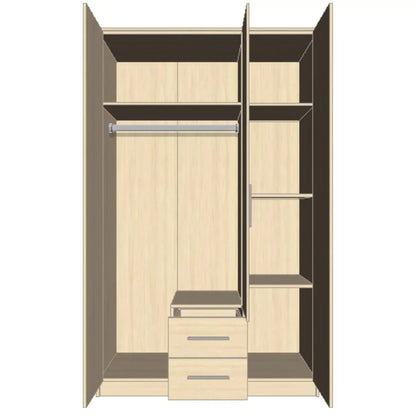 WINSTEAD 3 Door Mirrored Wardrobe Black 120cm