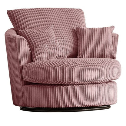 Colourful Oxford Jumbo Cord Scatter back Design 3 Seater Sofa - Pink and Other Colours