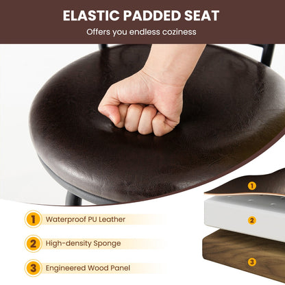 Swivel Bar Stool Set of 2 with Adjustable Height, Cozy Seat and Backrest