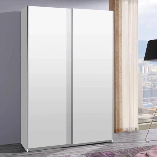 Faye 2-Door Sliding Wardrobe 135cm - Wenge, White or Plum Wallis