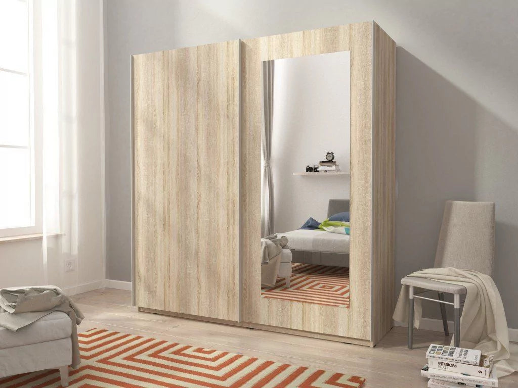 Micah 8 2 Sliding Door Wardrobe 150cm - Oak Sonoma