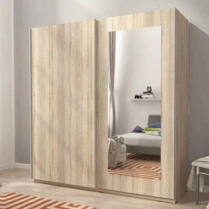 Merlin-VIII 2-Door Sliding Wardrobe - Sonoma Oak or White