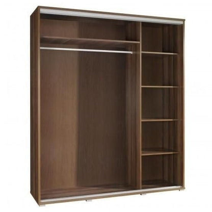 Prudence-I 2-Door Mirrored Sliding Wardrobe - Wenge, White, Oak or Plum Wallis