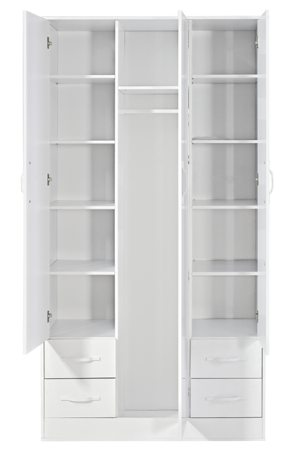 SPACEO Wardrobe 120 / Oak Artisan / White Handles
