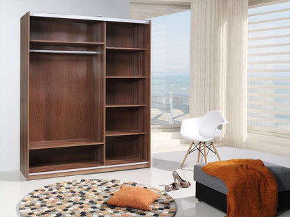 Valero 2-Door Sliding Wardrobe 175cm - Plum Wallis, Wenge or Sonoma Oak