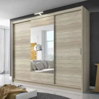 Twiki 250 Sliding Door Wardrobe 250cm - Oak Sonoma