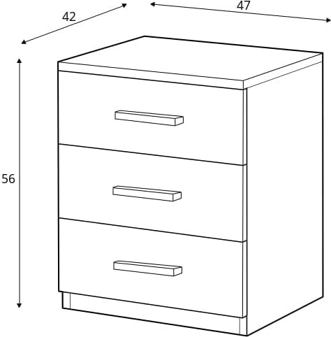 Galaxy Bedside Table 47cm