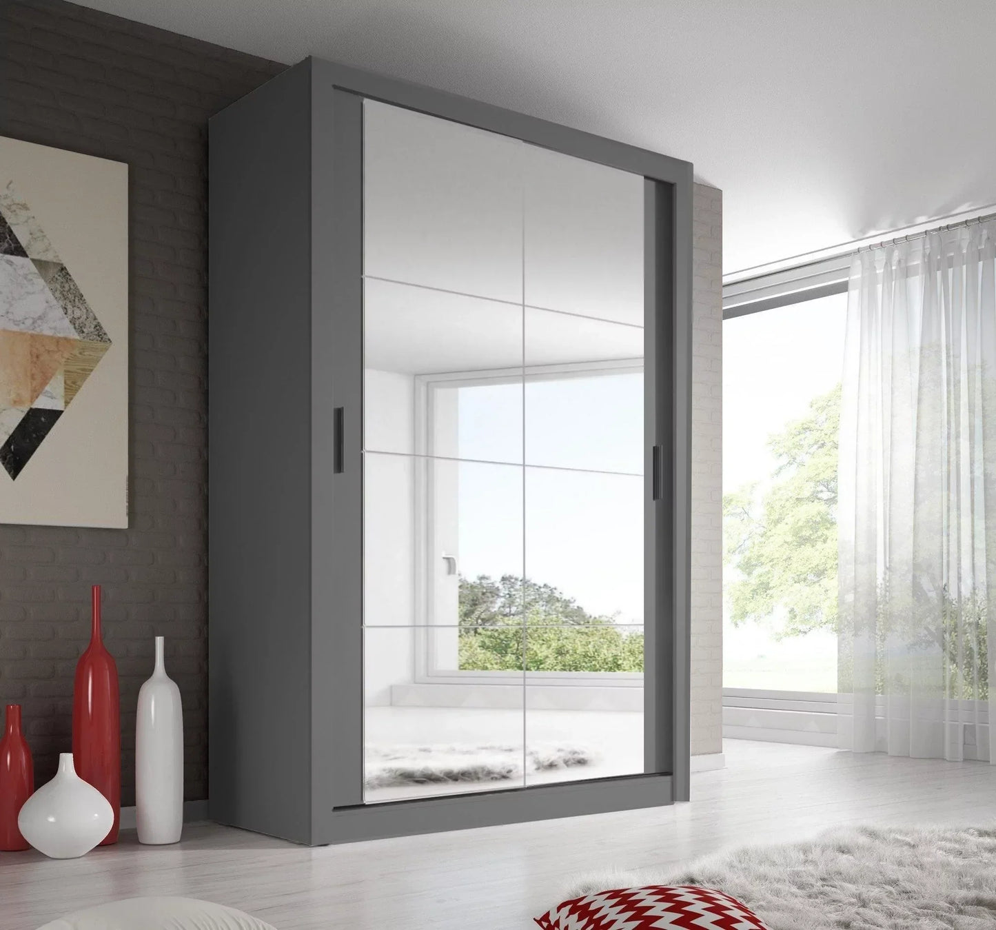 Artimas19 - 2 Sliding Door Wardrobe 120cm - Grey