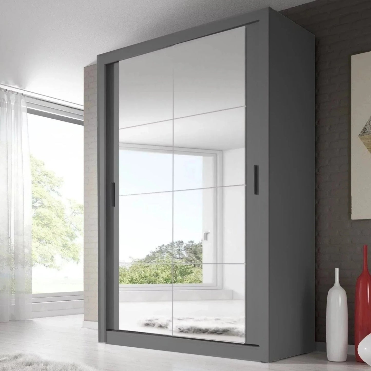 Artimas19 - 2 Sliding Door Wardrobe 120cm - Grey