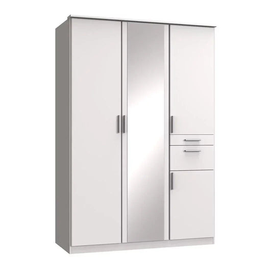 KODERA 3 Door Wardrobe White 135cm