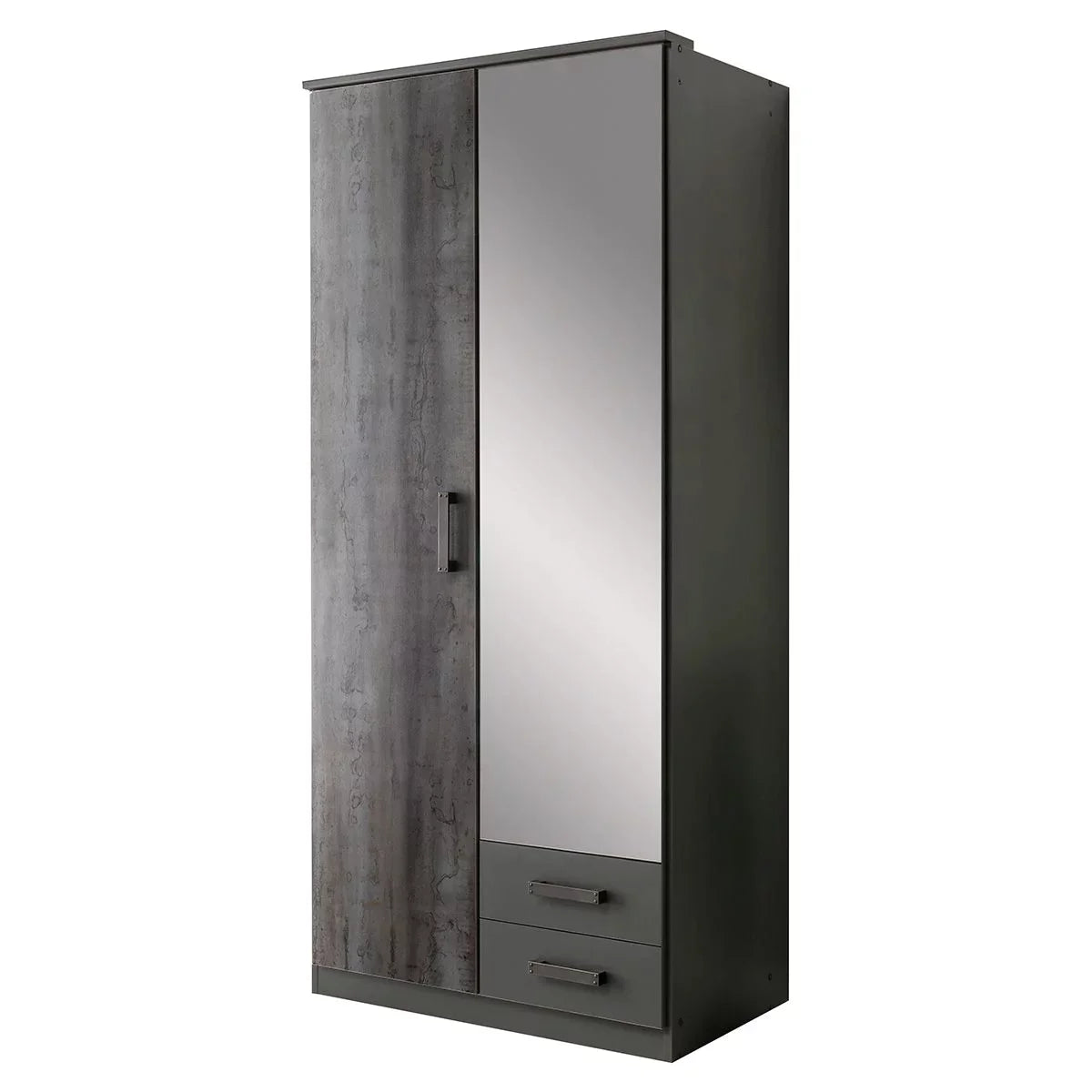 Darwin 2 Door and 2 Drawer Wardrobe - Grey