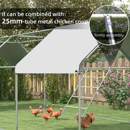 PawHut Chicken Perch for Coop, Wooden and Galvanised Steel Roosting Bar Jungle Gym, Chicken Roosting Ladder for Backyard Farm