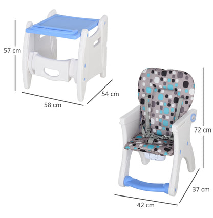 3-in-1 Baby Booster High Chair Seat Blue