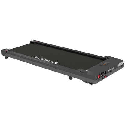 SPORTNOW Under Desk Treadmill, Walking Pad, with Remote Control, LED Display, 1-6km/h - Black