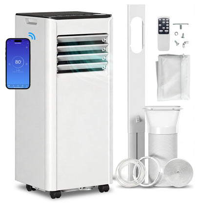 HOMCOM Portable Air Conditioner 5000 BTU, 4-in-1 AC Unit with Cool, Dehumidifier, Fan, Sleep Mode, WiFi Voice Remote Control