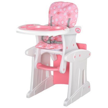 3-in-1 Baby Booster High Chair Seat Pink