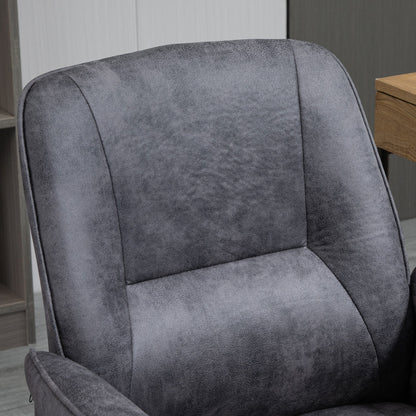 Vinsetto Swivel Computer Office Chair Mid Back Desk Chair for Home Study Bedroom, Charcoal Grey