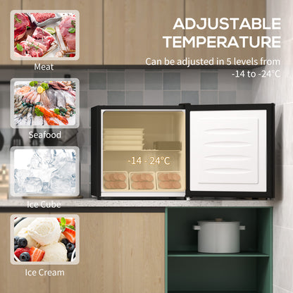 HOMCOM 35L Mini Freezer, -24√¢‚Äû∆í to -14√¢‚Äû∆í Temperature - Black