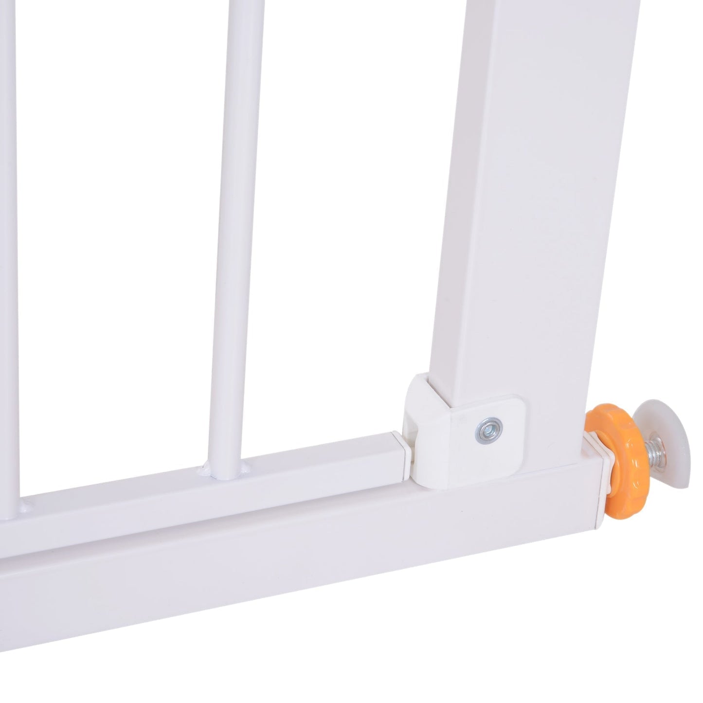 PawHut Pet Safety Barrier Gate W/ Iron tube, 74.9H x 73-80W cm-White