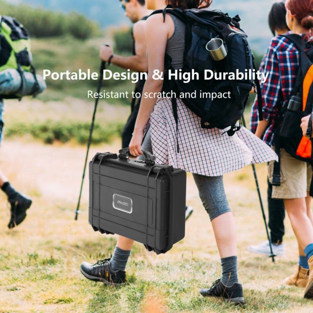Portable Waterproof Hard Case with Customizable Foam Inser for Electronics