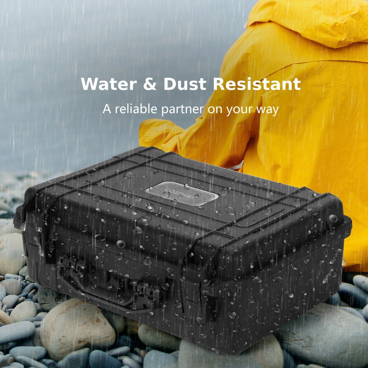 Portable Waterproof Hard Case with Customizable Foam Insert-56 x 44 x 22 cm