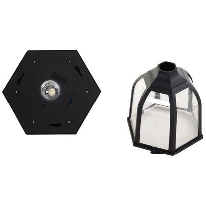 Outsunny Outdoor Garden Solar Post Lamp Czujnik światła Latarnia LED Słupek Ścieżka Latarka 1,77 m wysokości