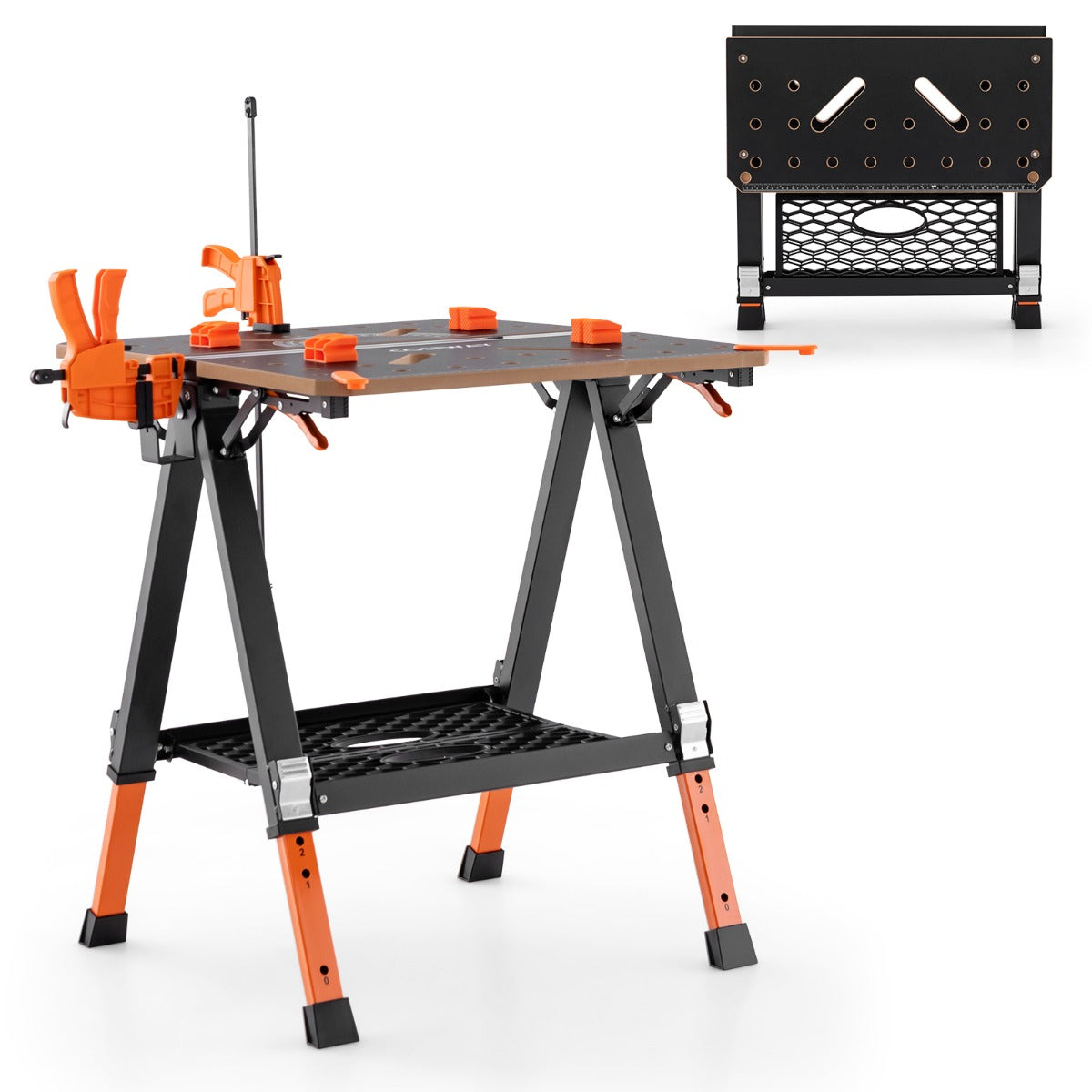 2-in-1 Folding Work Table and Sawhorse with 454 kg Max Load