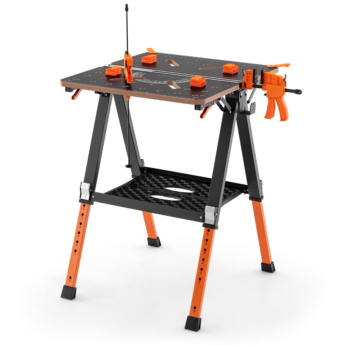2-in-1 Folding Work Table and Sawhorse with 454 kg Max Load